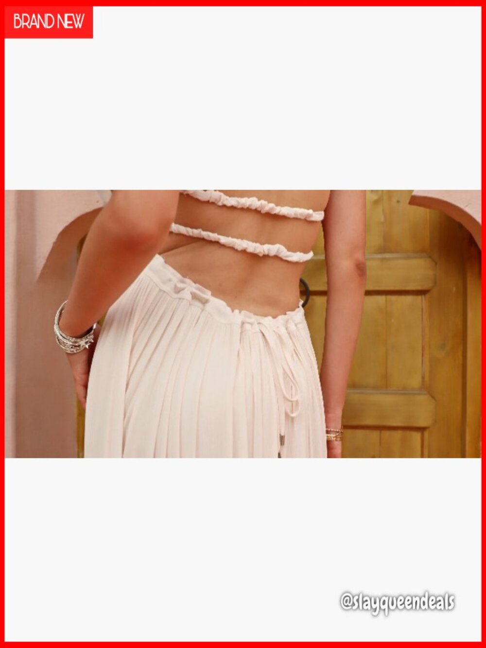 Backless Halter Maxi Dress Boho Summer Sleeveless A-Line - Picture 7 of 7